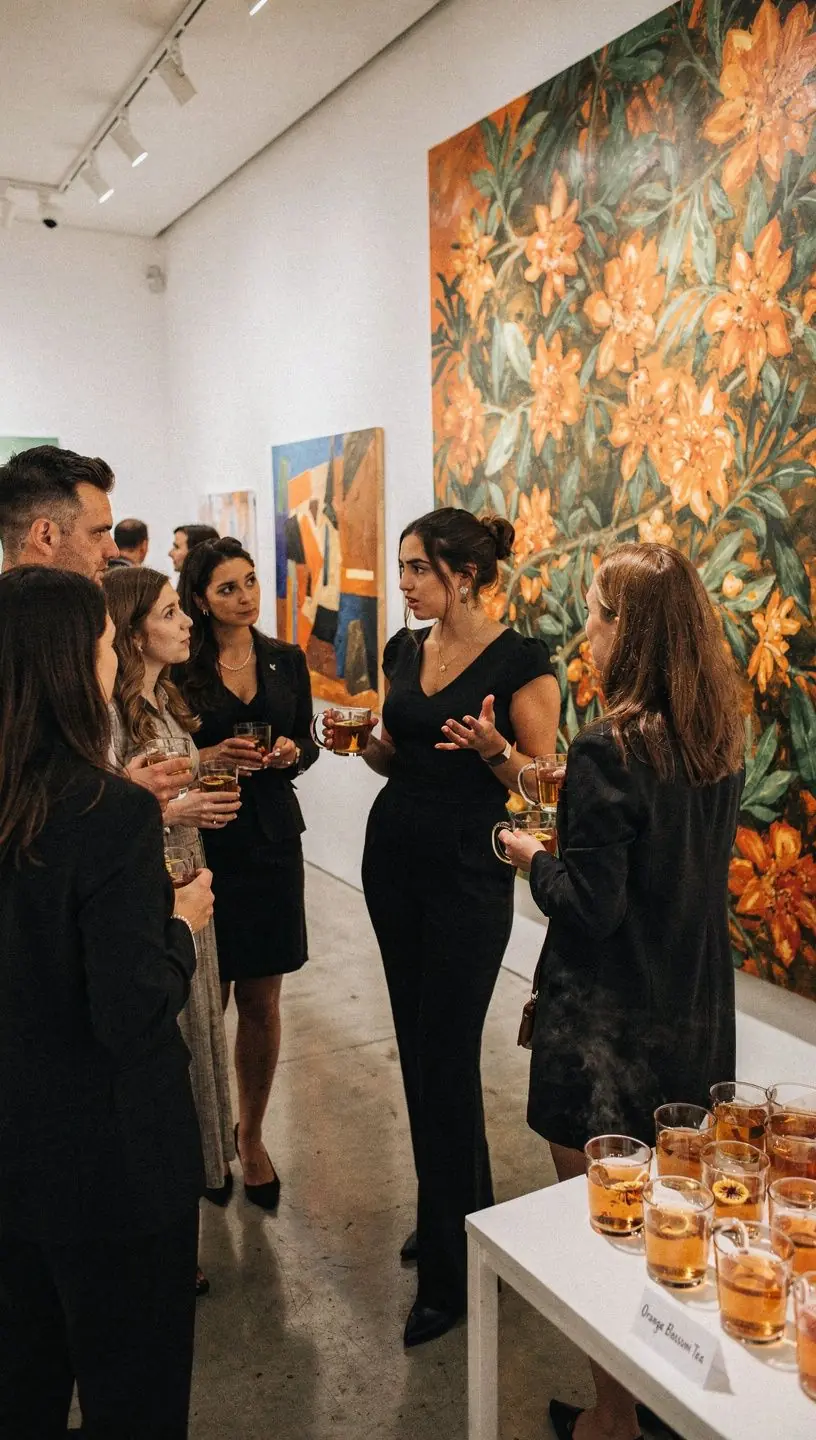 Szép narancsvirágok a forró vízben, szirmokkal a felszínen.